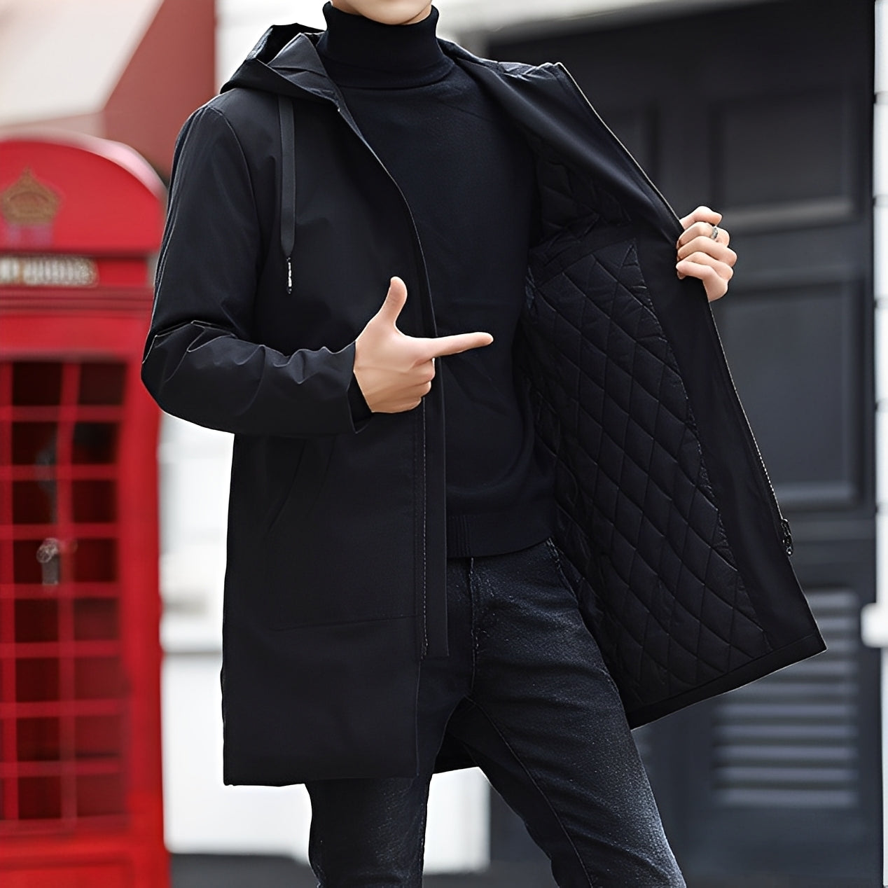 Derren - Komfortowa, lekka kurtka męska z kapturem