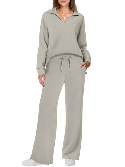 Justina - Comfortable women's set with pullover and pants