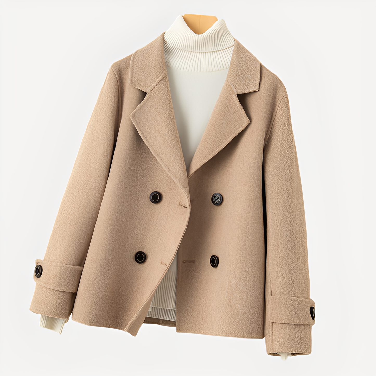 Sofia - Elegancka, krótka damska kurtka z kaszmiru