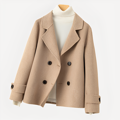 Sofia - Elegancka, krótka damska kurtka z kaszmiru