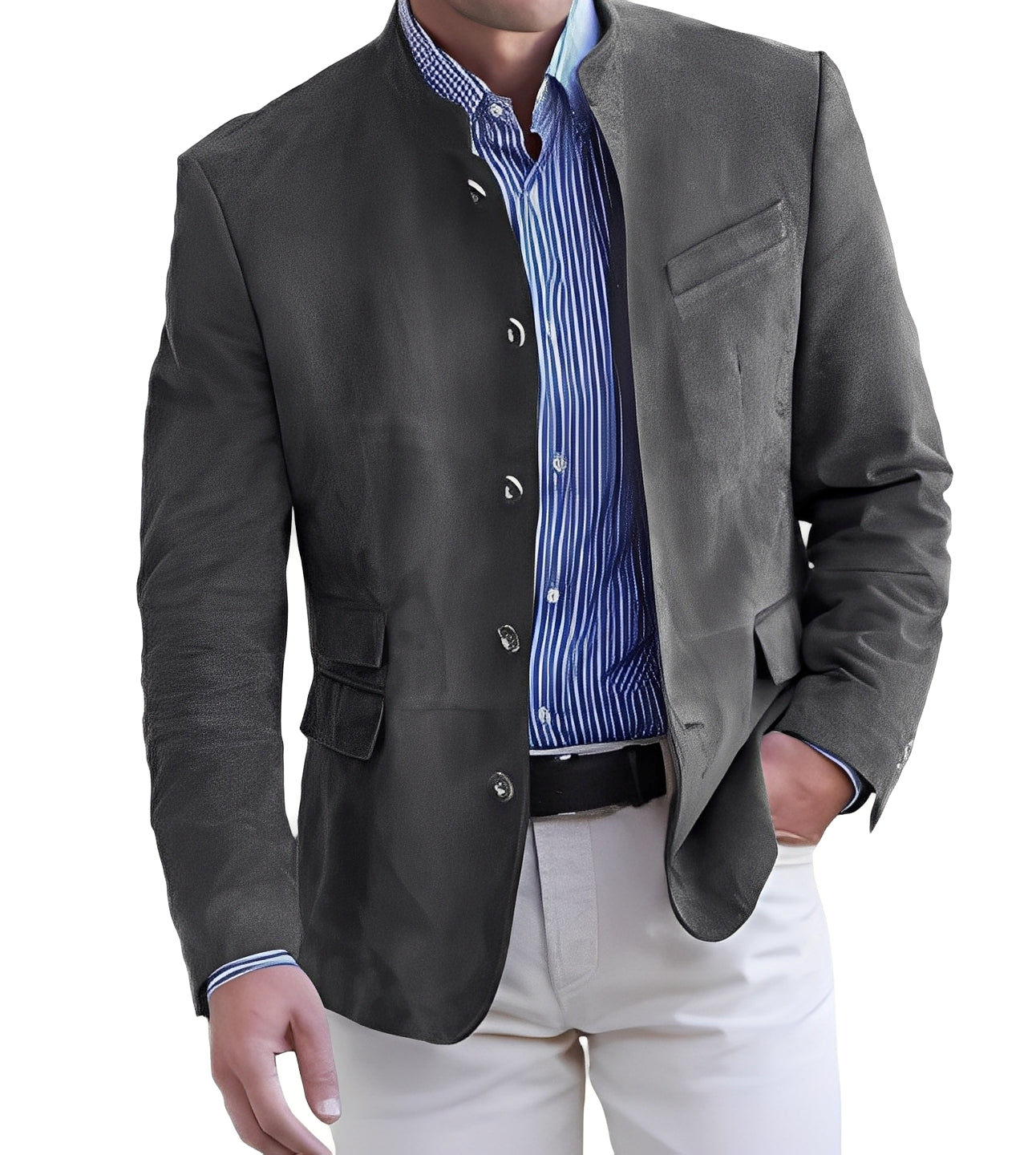 Brenden - Classic men's jacket for leisure with buttons