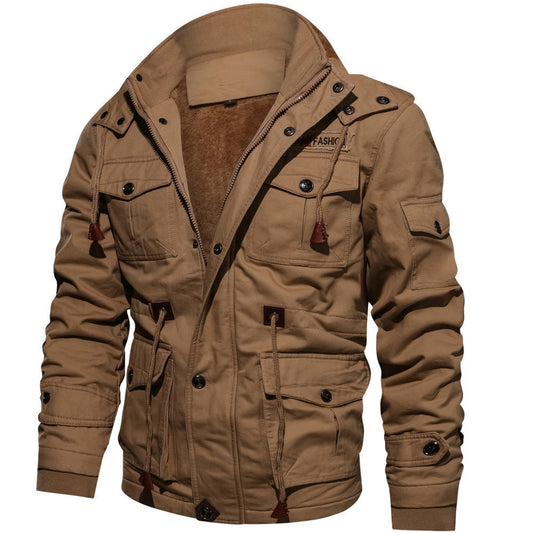 Dominic - Veste en velours exclusive avec capuche amovible pour hommes