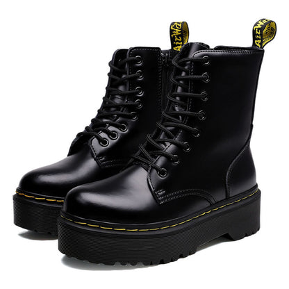 Miriam - Modische Lederstiefel mit dicker Sohle für Damen