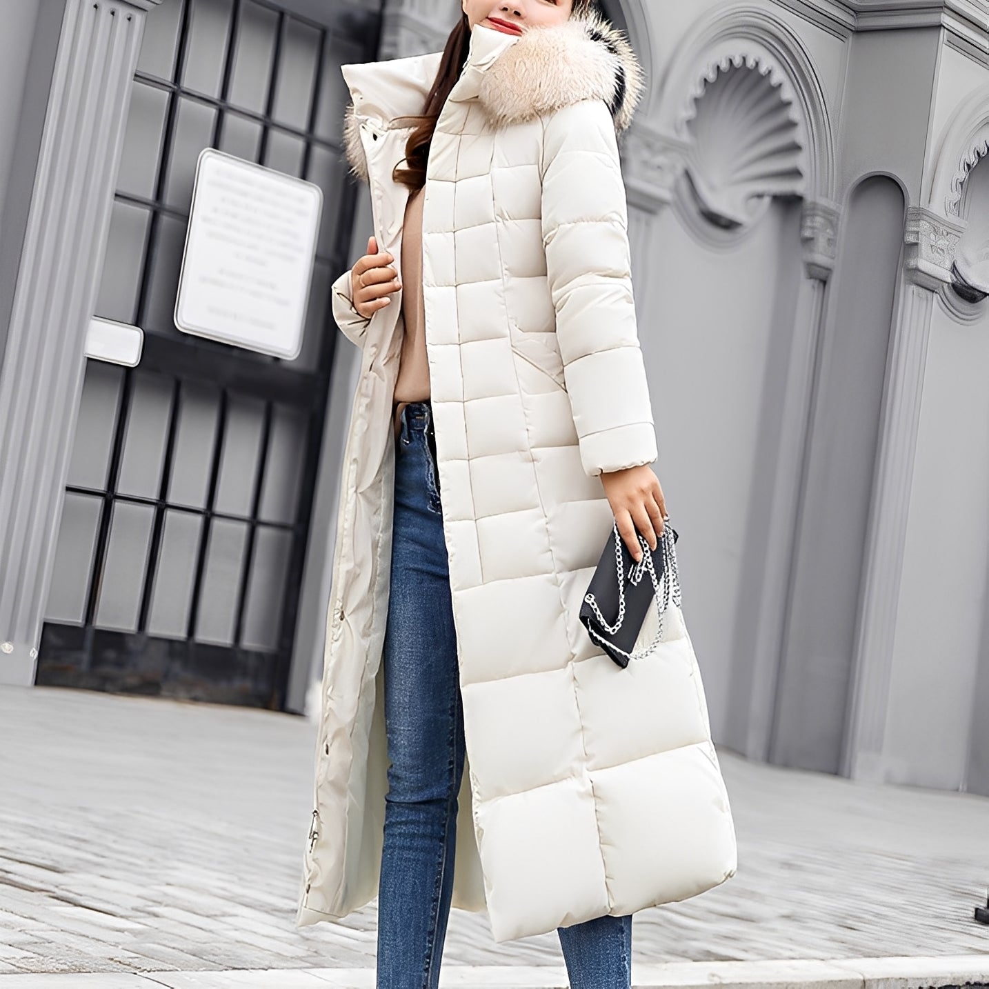 Geraldine - Miękko ocieplany damski płaszcz zimowy