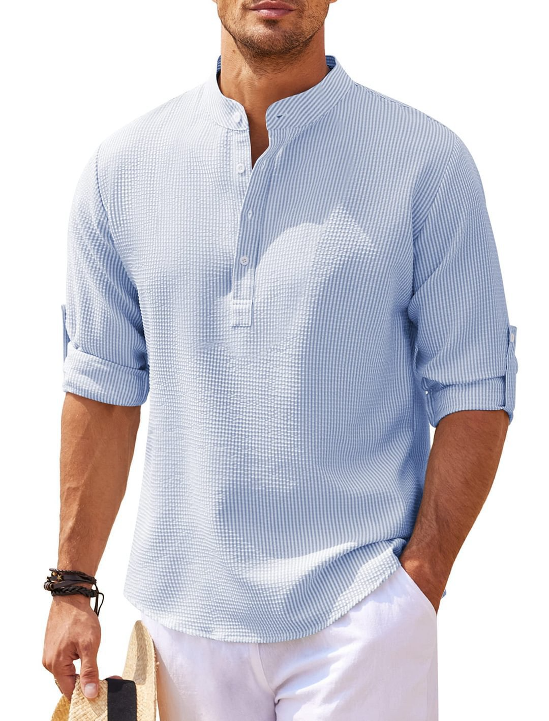 Brock - Elegantes Sommerhemd mit Knöpfen für Männer