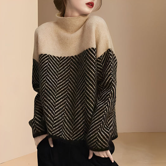 Antonia - Stylischer Patchwork-Pullover für Frauen