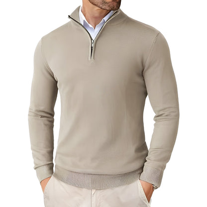 Darell - Elegant men's knitted sweater with zipper