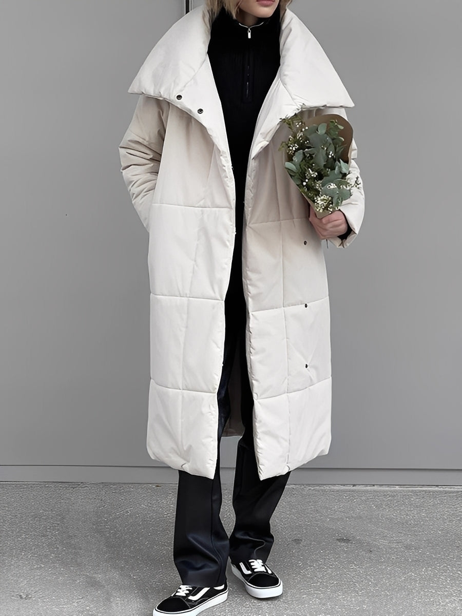 Adaline - długa, ciepła, pikowana kurtka damska