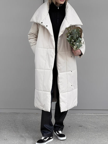 Adaline - długa, ciepła, pikowana kurtka damska