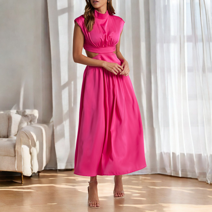 Christina - Lockeres Maxikleid mit Taillenausschnitt für Damen