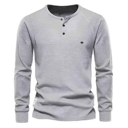 Joachim - Herren-Langarmhemd aus Waffelstoff