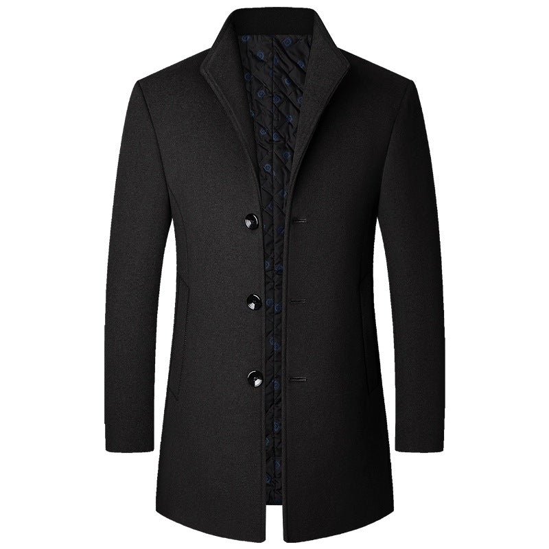 Colson - élégant manteau long en laine pour hommes