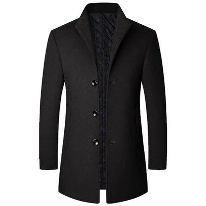 Colson - élégant manteau long en laine pour hommes