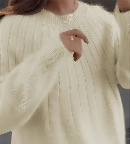 Josslyn - Elegancki, luźno skrojony damski sweter z kaszmiru