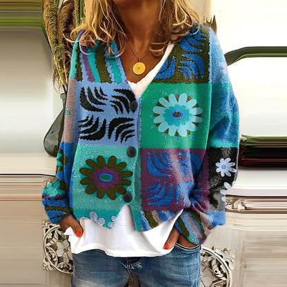 Nydia - Wygodny, miękki damski sweter z wzorem