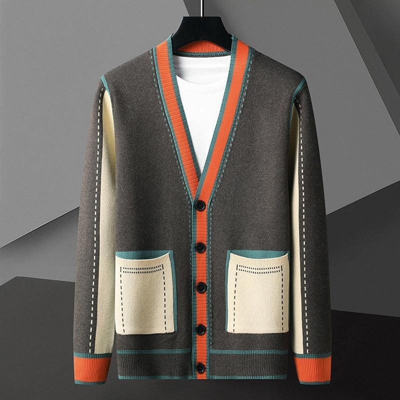 Jason - Cardigan di maglia elegante con abbottonatura per uomo