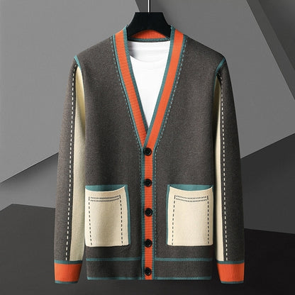 Jason - Cardigan di maglia elegante con abbottonatura per uomo