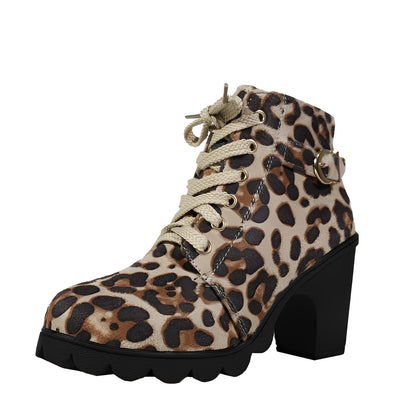 Roxanne - Módní dámské kotníkové boty s blokovým podpatkem