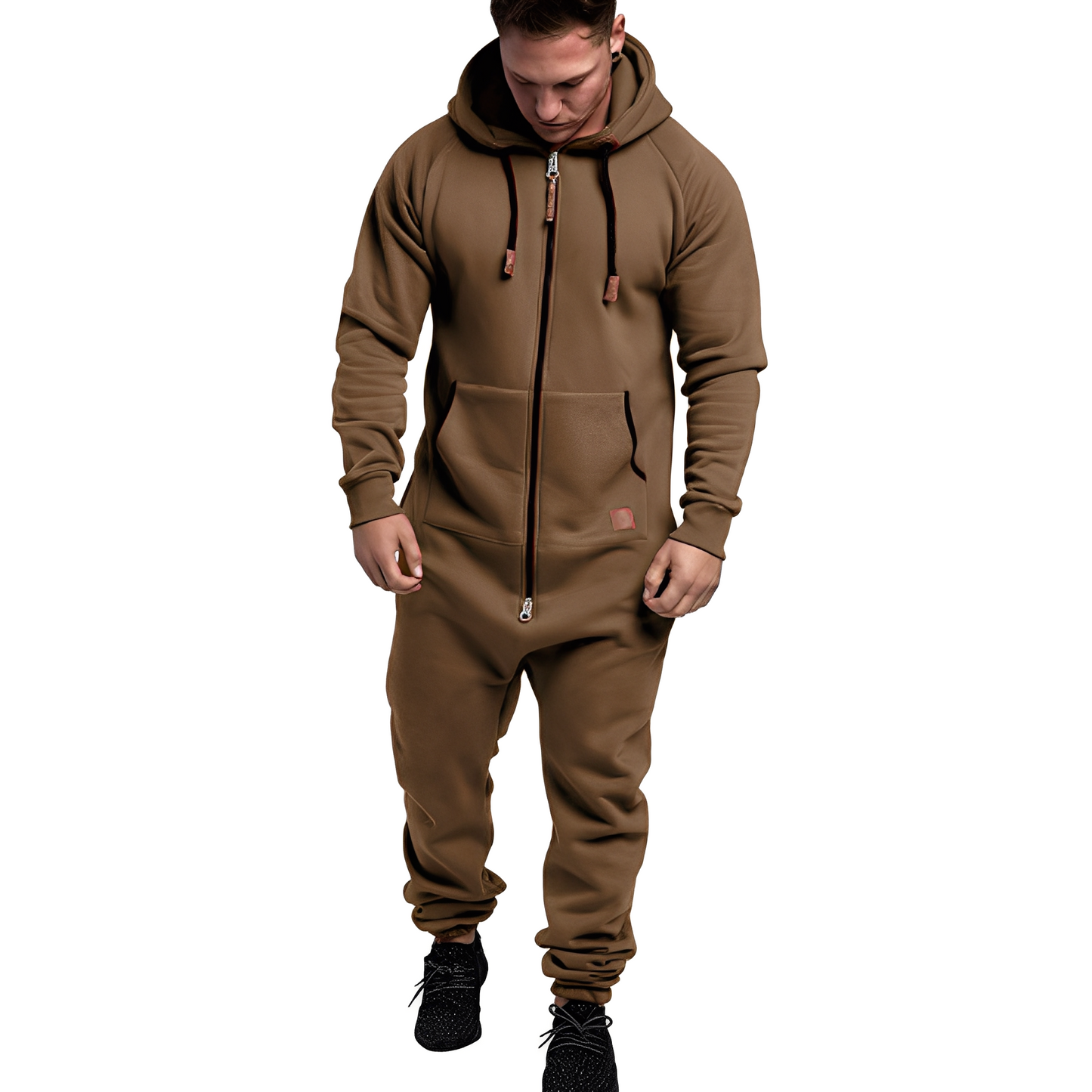 Benson - Combinaison polaire confortable pour homme avec capuche