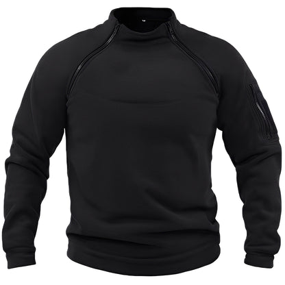 Wilbur - Men's fleece pullover with zipper for sports