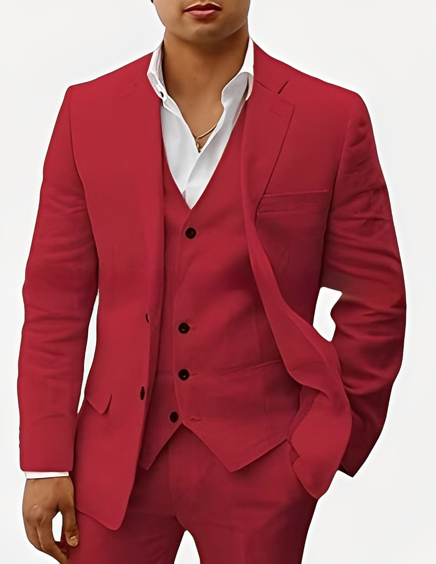 Beckham - Stylish men's linen set in three pieces