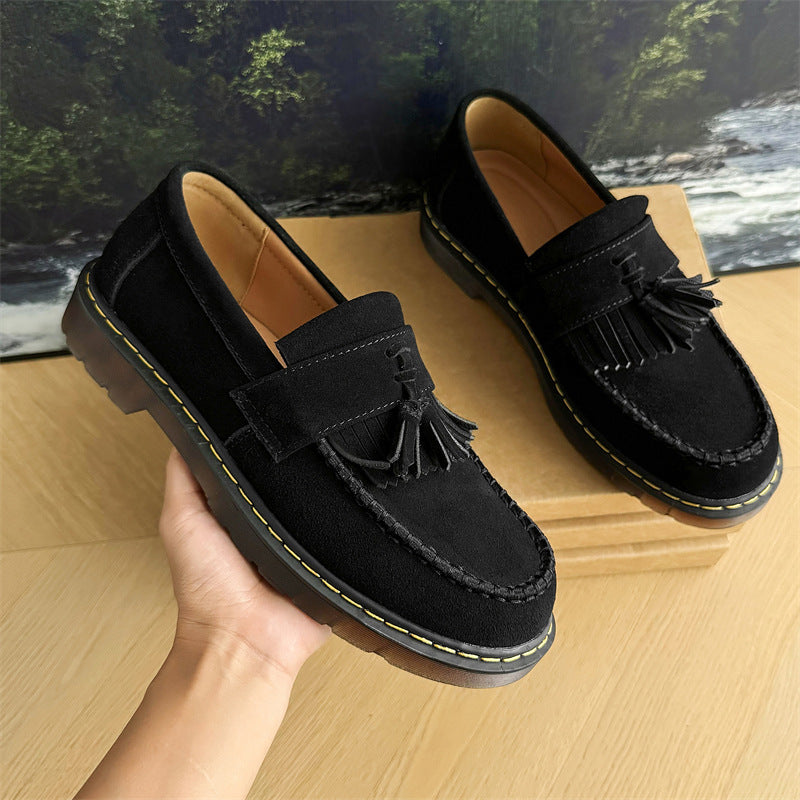 Milton - Men's suede loafers with tassels in modern design