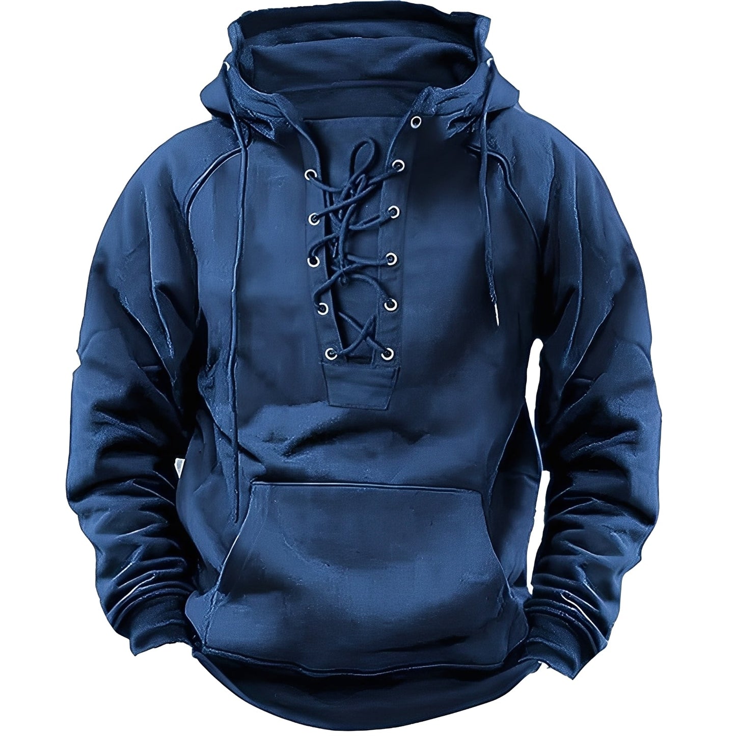 Rodney - Men's Hoodie with Subtle Lacing