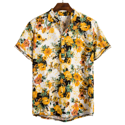 Freddy - Bequemes Herrenhemd mit Blumenmuster