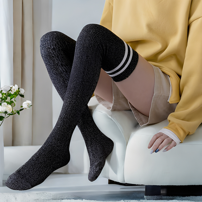 Zella - Modische Damen-Overkneesocken