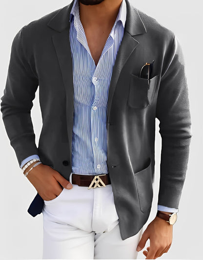 Giffard - Elegante giacca da uomo in lana con doppia fila di bottoni