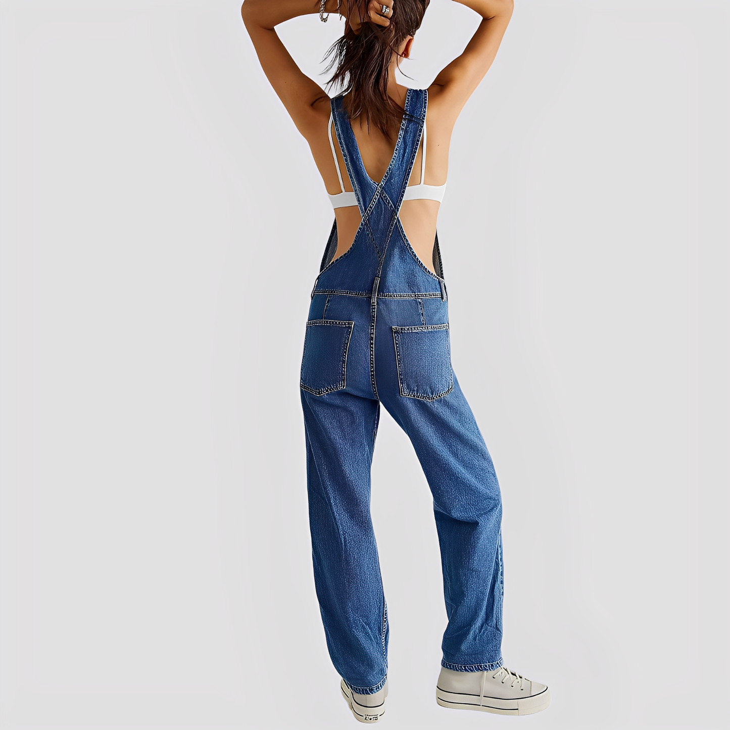 Mildred - Classic, wide-cut women's jeans overalls