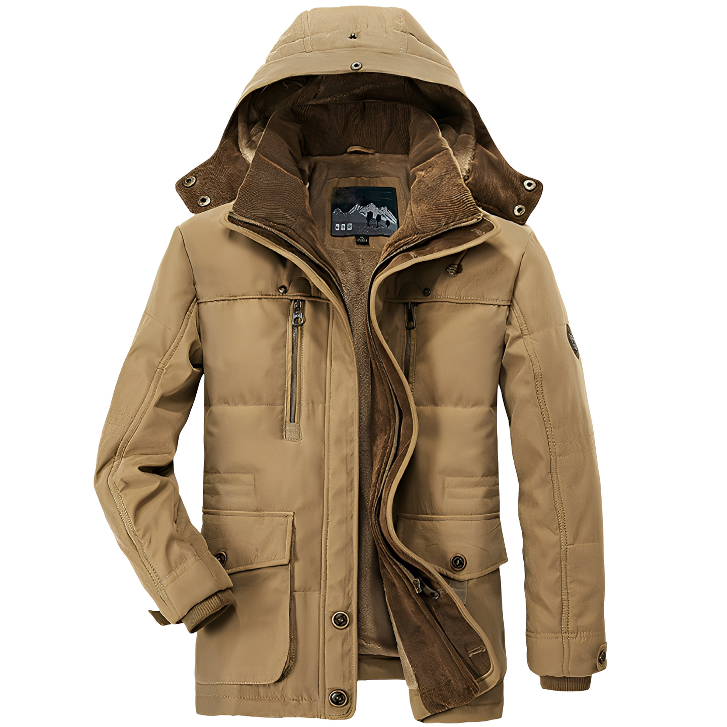 Bruce - Veste à capuche tendance pour homme avec doublure chaude