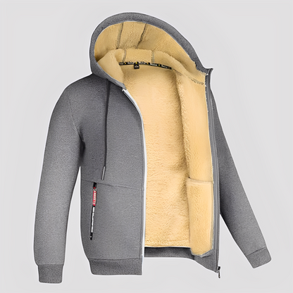 Waldo - Simple men's hoodie with fleece lining