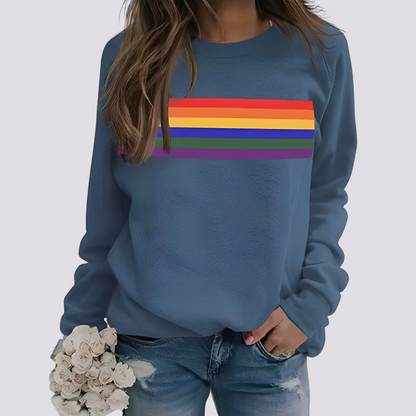 Roseann - Stylový dámský svetr s vícebarevným vzorem