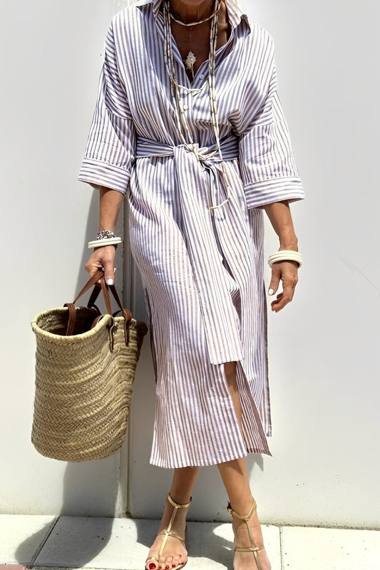 Rosie - Komfortables Damenkleid mit Streifenmuster