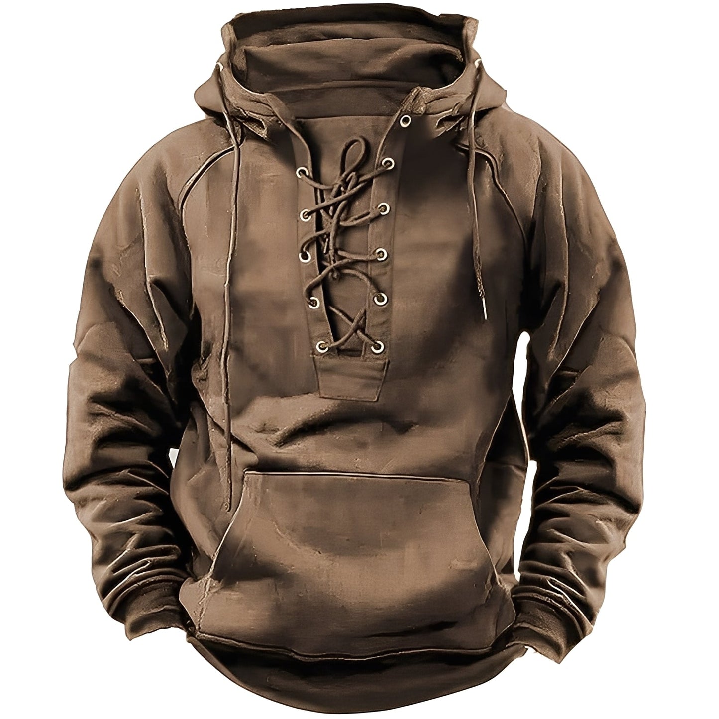 Rodney - Men's Hoodie with Subtle Lacing