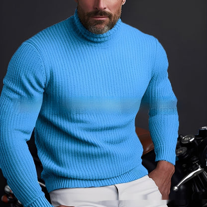 Randolf - Pull à col roulé élégant et simple pour hommes