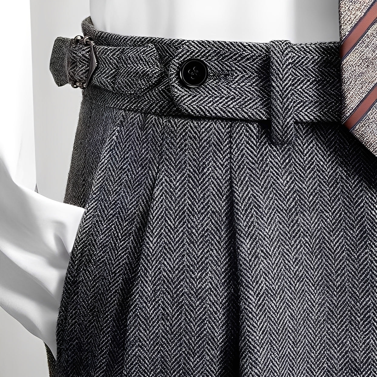 Osbert - Bequeme Tweed-Wollhose für Männer