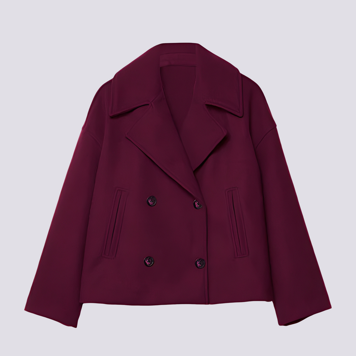 Bethney - Élégante veste courte en laine avec col revers pour femmes