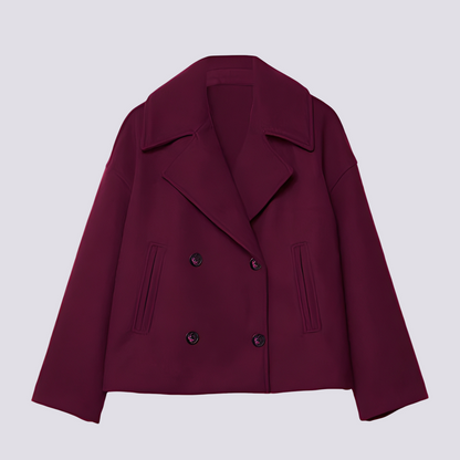 Bethney - Élégante veste courte en laine avec col revers pour femmes