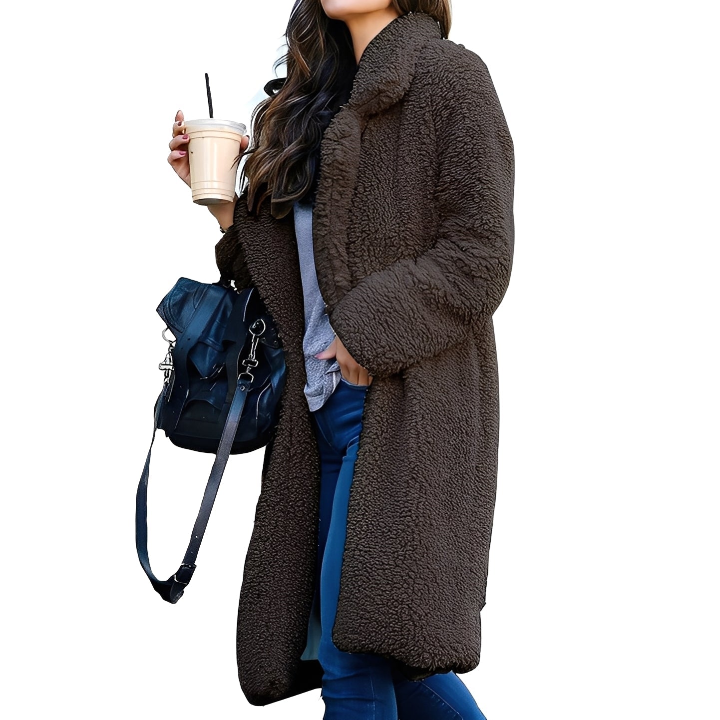 Katharine - Women's Wool Plush Coat with Elegance