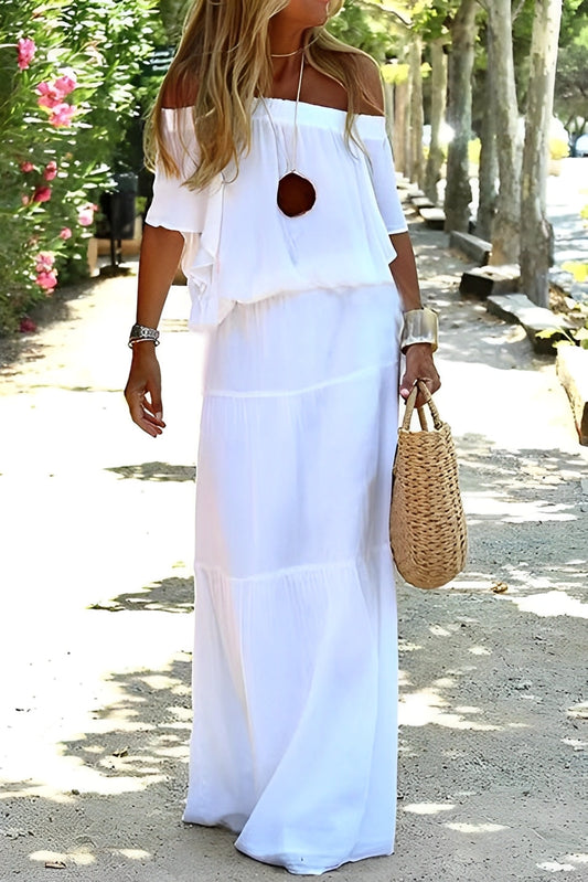 Shaye - Off-Shoulder Sommer-Maxikleid für Damen