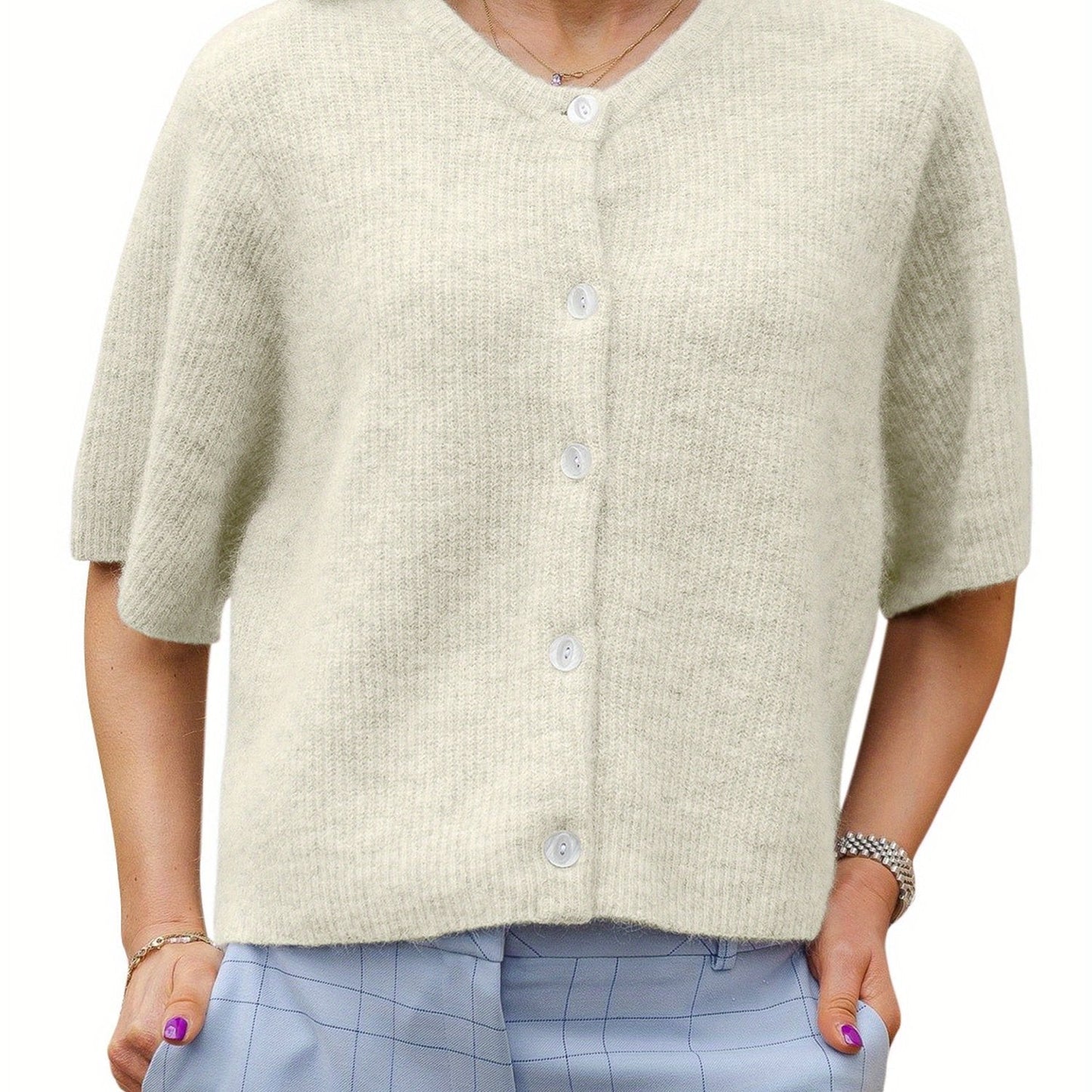 Margie - Legerer Cardigan mit kurzen Ärmeln für Damen