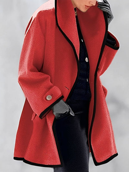 Whitney - długi, klasyczny damski płaszcz z wełny