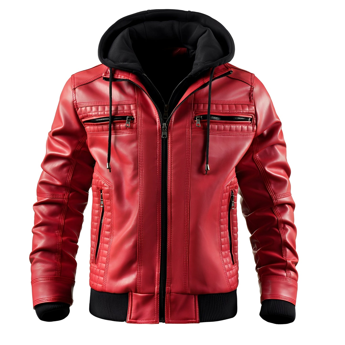 Morley - Veste en cuir classique pour homme avec capuche