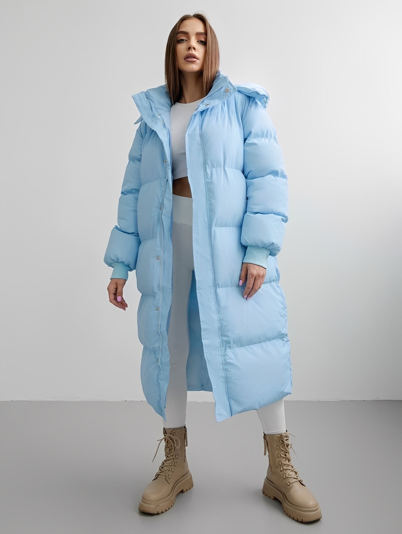 Eloise - Moderner, weit geschnittener Damenmantel mit Kapuze