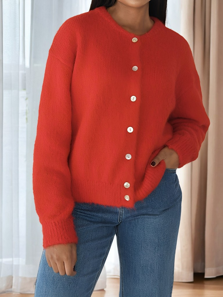 Rowena - klasyczny wełniany płaszcz z guzikami dla kobiet