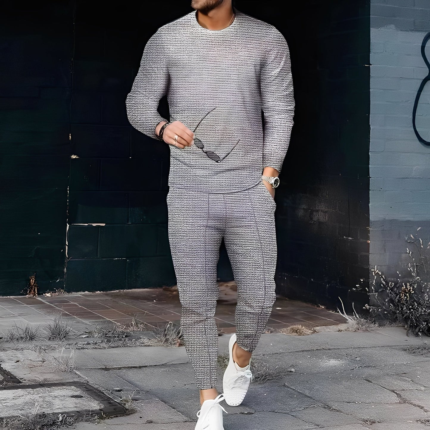 Dillan - Comfortable Slim-Fit Set for Men in Waffle Style