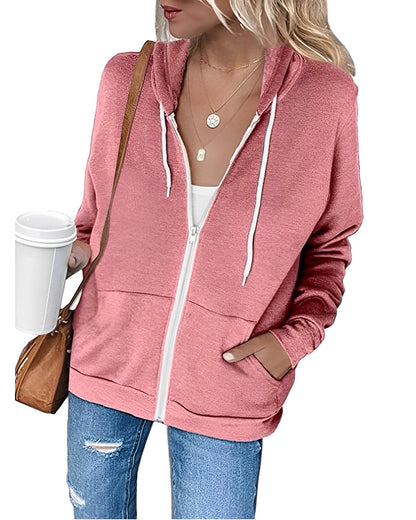 Alicia - Ein leichter Kapuzenpullover mit Zipper und praktischen Taschen
