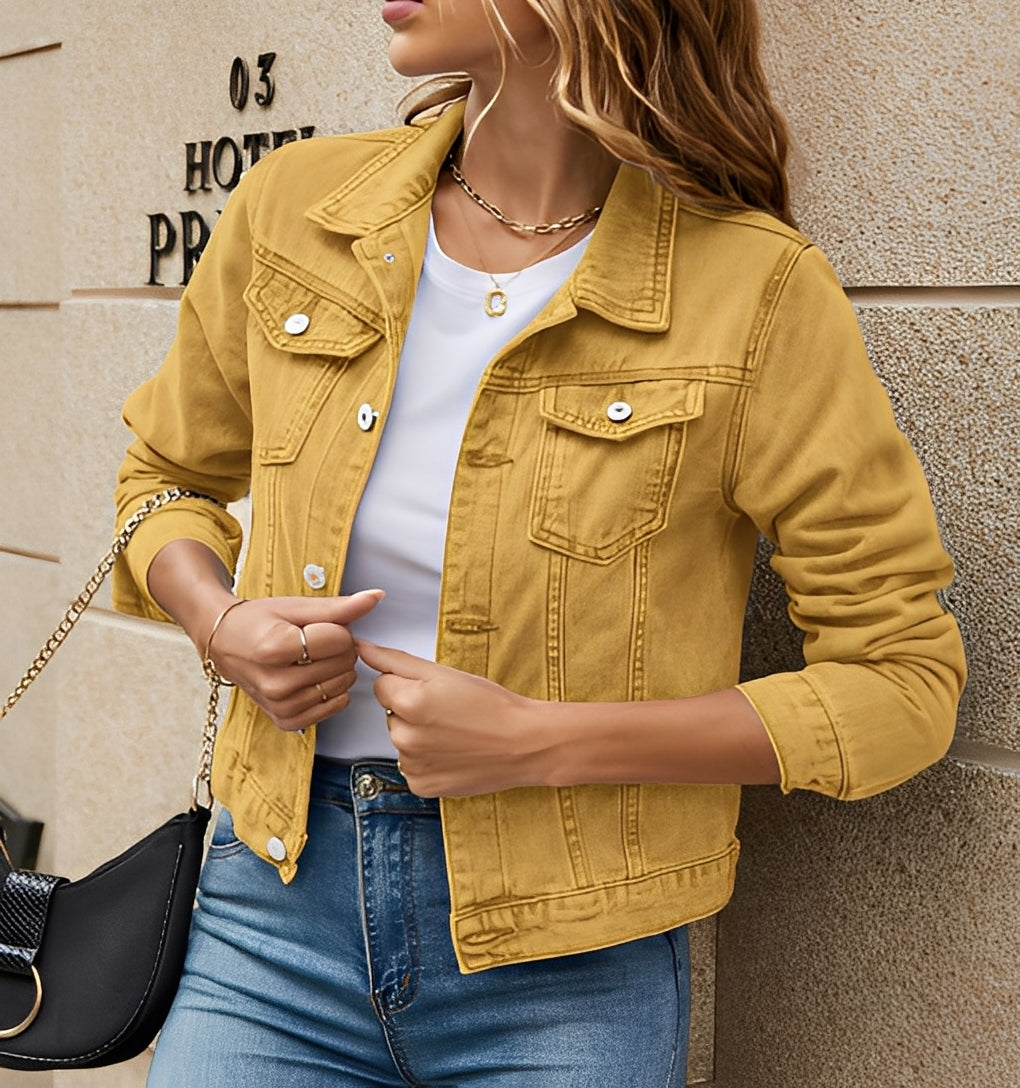 Alicia - Damen-Jeansjacke, im lässigen Retro-Look